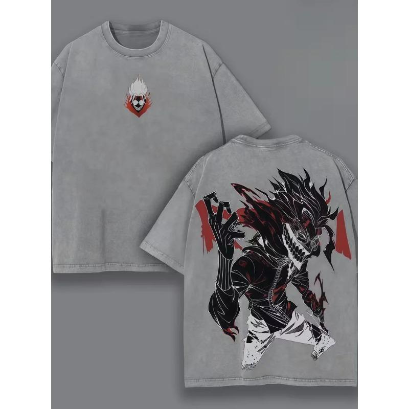 Manga Dandadan Ayase Momo Printed Tee Men Women Clothing Washed Cotton T-shirt Vintage Casual Loose T Shirt Harajuku Male Tshirt