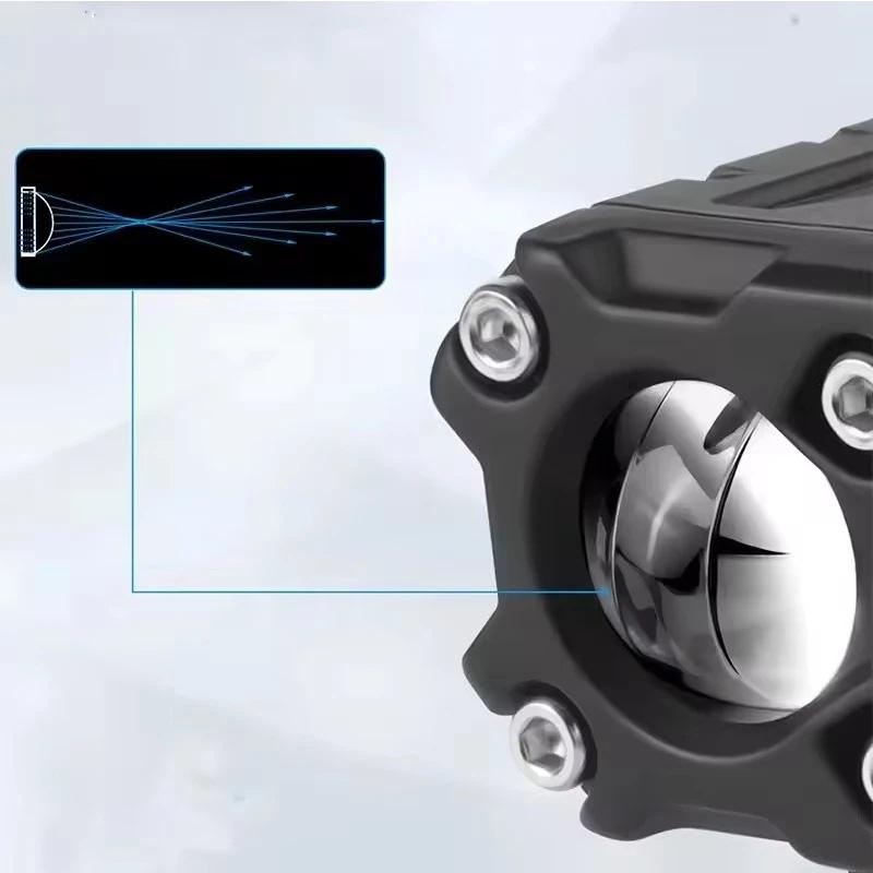 2 stücke Universal Motorrad LED Scheinwerfer Scheinwerfer Nebel Licht 20W 5000 Lms LED Scheinwerfer Dual Farbe Weiß Gelb