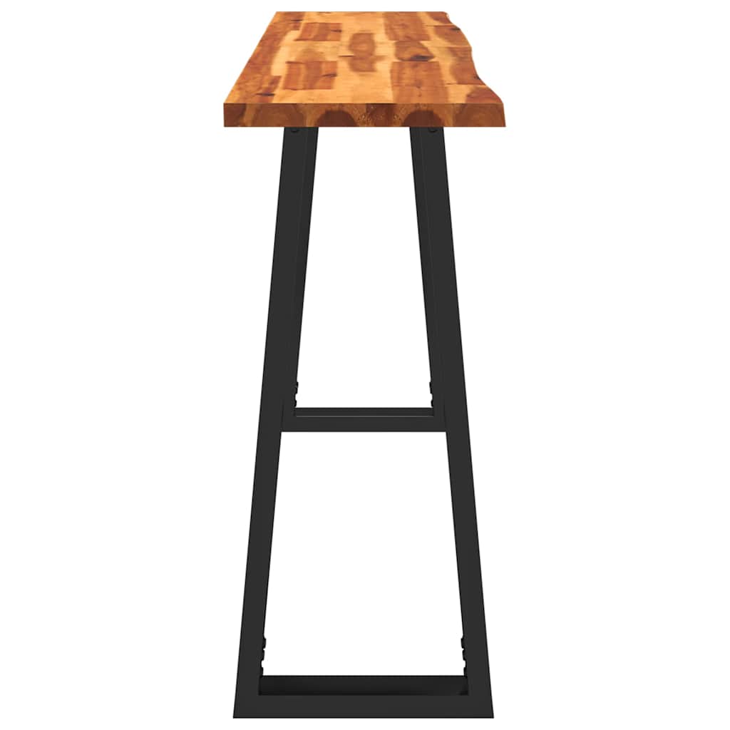 Console Table with Live Edge 140 x 40 x 80 cm Solid Acacia Wood