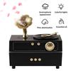 Retro Record Player Essential Oil Diffuser BT Air Diffuser Humidifier USB Charging with Timer Suitable for Room Office and Gym