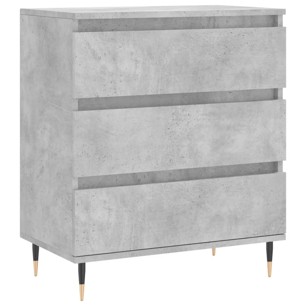 Chest of Drawers, Concrete Grey, 60X35X70 Cm, Wood-based Material