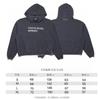 Oversized Unisex Hooded Sweatshirt With Distressed Washed Letter Print Cotton Blend Casual Top Teens Adults