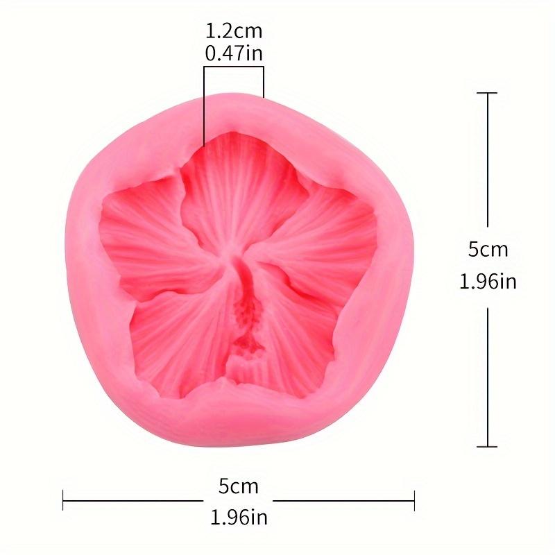 1pc Mini Five-Petal Hibiscus Flower Mold Silicone Mold DIY Mini Flower Aromatherapy Candle Mold Soap Mold