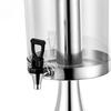 8L Large Capacity Kitchen Water Pitcher Beverage Barrel Dispenser Sealed Bottles Removable Stainless Steel Ice-holding Cylinder