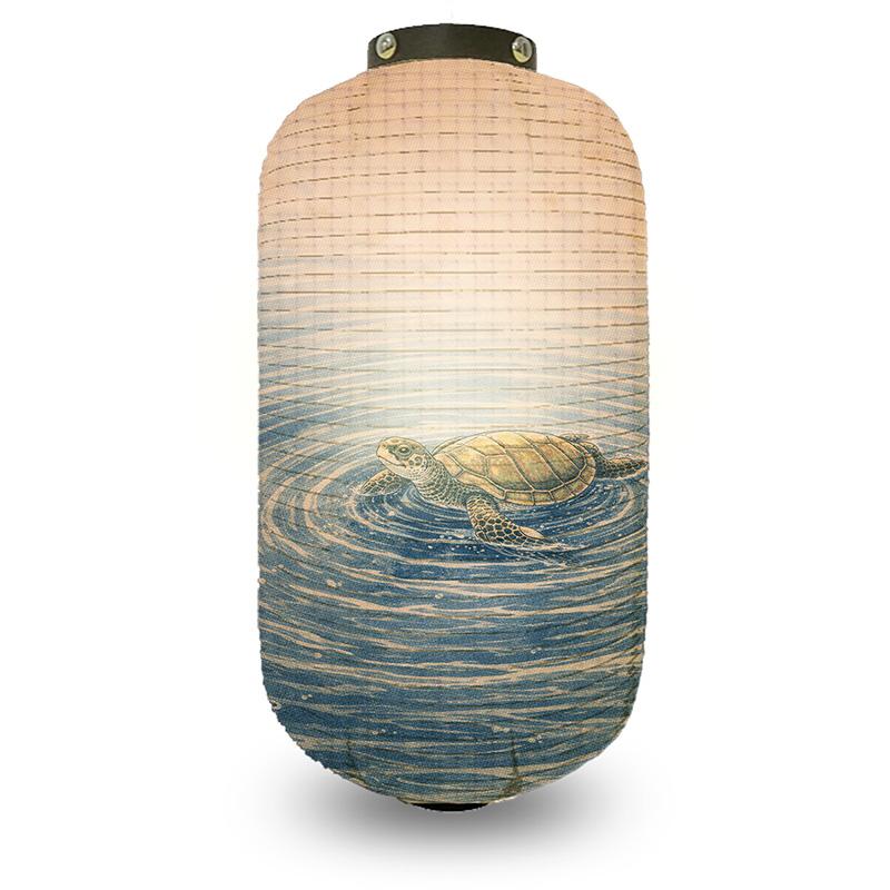 Japanese Style Ukiyo-e Traditional Sea Wave Printed Lantern Hanging Cloth Lantern Izakaya Restaurant Cuisine Wedding Party Decor