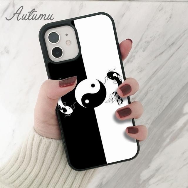 Taiji Yin Yang Handyhülle für iPhone 11 12 13 14 Pro Max mini X XR XS SE 2020 5 6S 7 8 Plus Samsung Galaxy S21 S22 Hülle