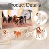 9x Mini Dog Figurines Toy Puppy Figures Playset Lifelike Simulated Animal Model Desktop Ornaments