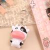 Hanging Light Up Cow Key Ring Cartoon Press Fidget Cow Toy Cow Sound Light Fidget Keychain  Kids