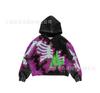 American Flame Skull Frame 3D Printed Hooded Sweatshirt, Vintage High Street Loose Trendy Brand Pullover Sweatshirt