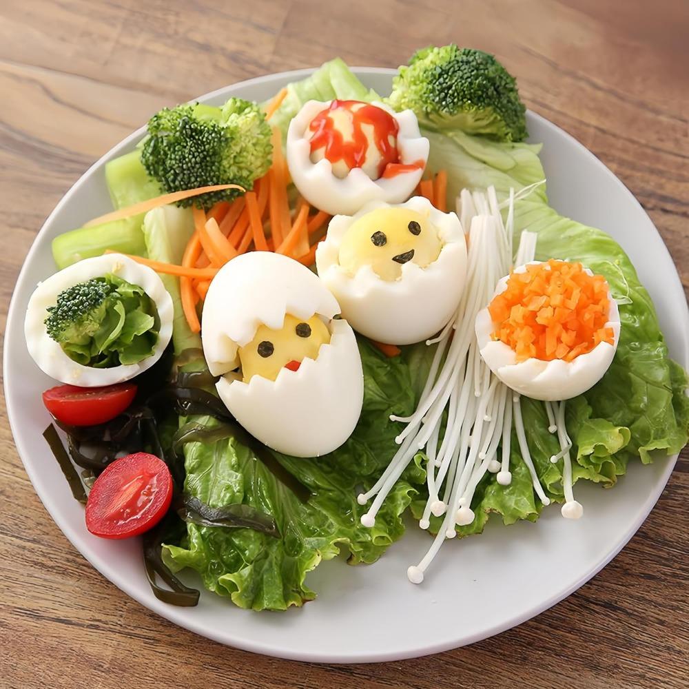 2-Pack Plastic Egg Slicers – Food-Grade Hard Boiled Egg Cutter for Uniform Slices, Easy-Clean Kitchen Tool