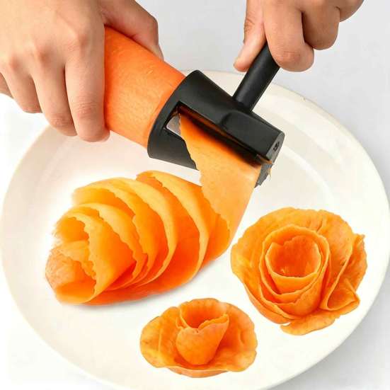 Mehrzweck-Küchengerät Gemüse-Karotten-Lockenwickler und Schäler, Spiralschneider mit ergonomischem kreativem Utensilien-Griff, Edelstahlklinge