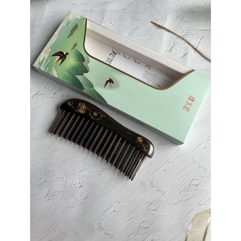 Tan Mujiang Czerwony Guibao Drewniany Prosty Grzebień do Włosów