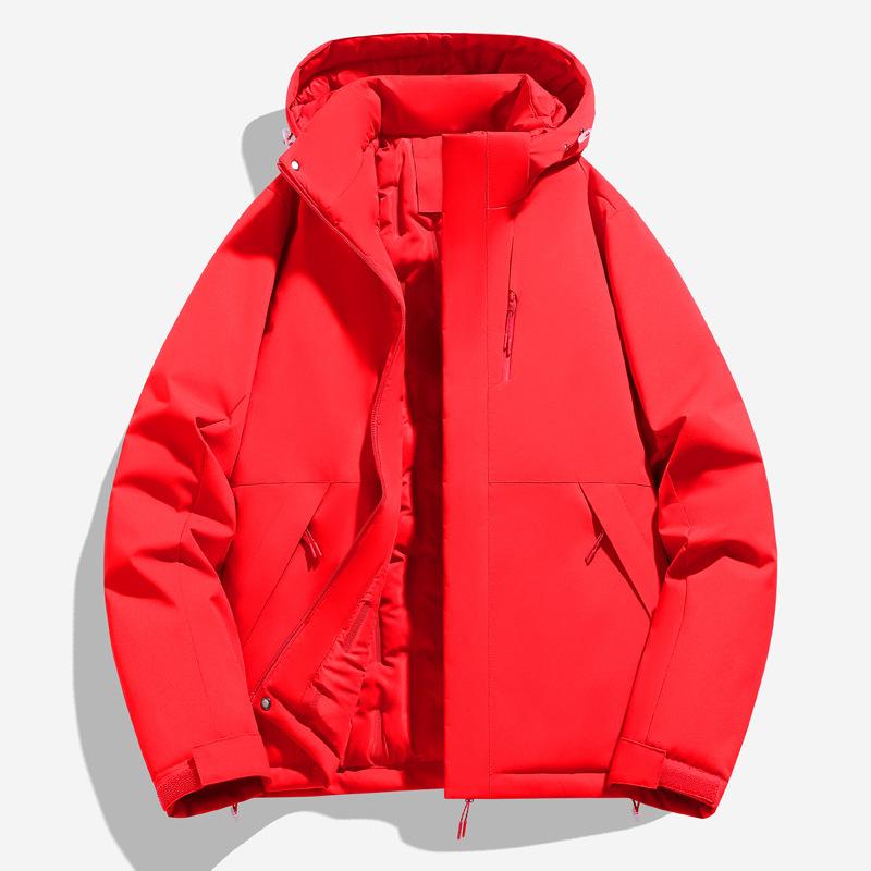 Autumn and Winter New Outdoor Jacket Cotton-padded Jacket Windproof and Waterproof Hooded Fleece Thickened Jacket Couple Model