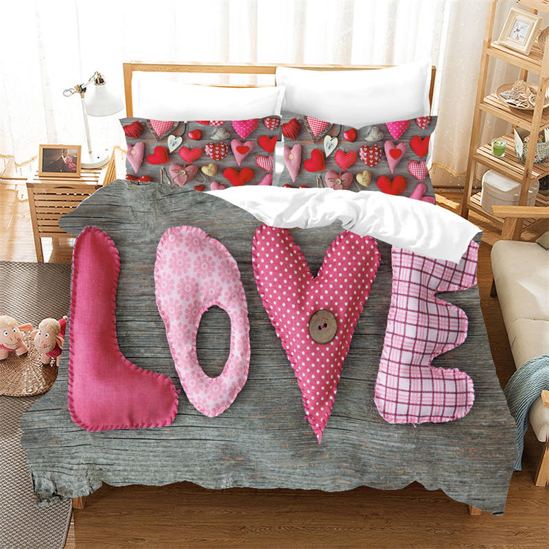 Girls Teen Romantic Bedding Collection King Paris Eiffel Tower Duvet Cover Microfiber British Style Love Heart Cartoon Comforter Cover