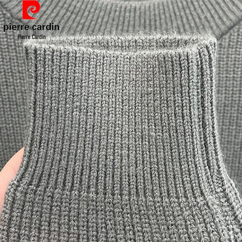 Pierre Cardin Men's Thickened Crew Neck Knit Sweater