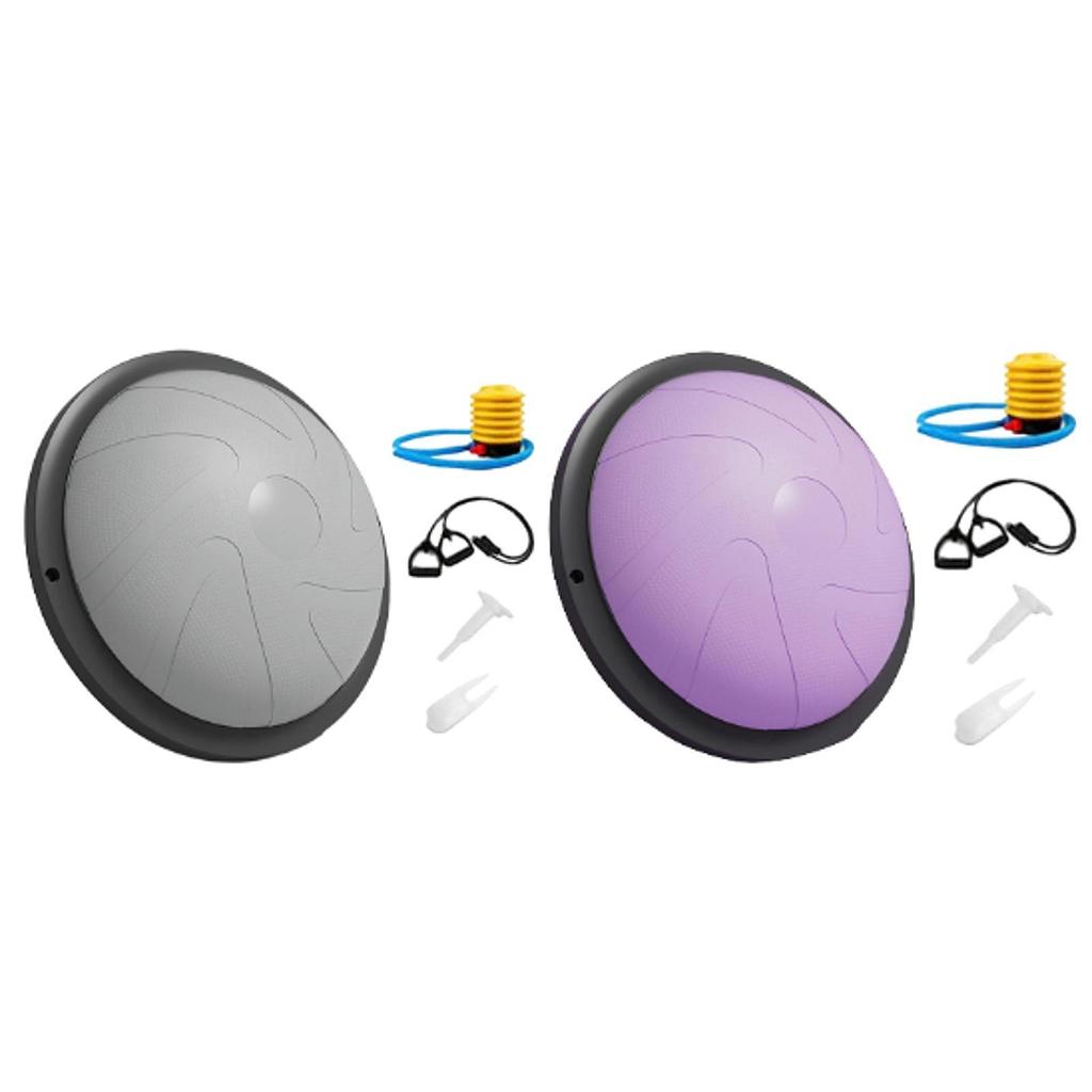 Balance Ball Trainer Non Slip Base Hemisphere with Resistance Bands and Pump Half Exercise