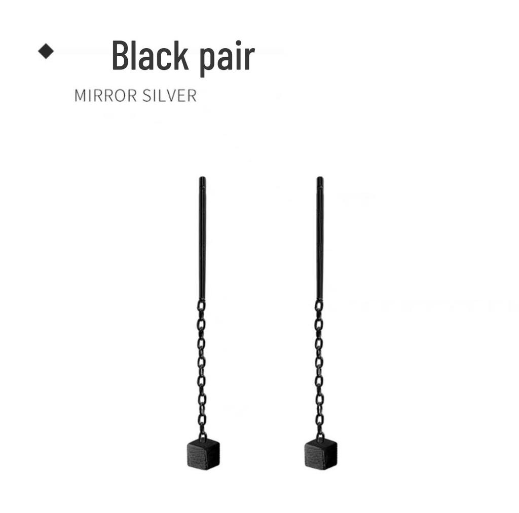 Sterling Silver Square Stud Earrings for Women, Simple Cool Style, Sleep-Friendly, Trendy Design.