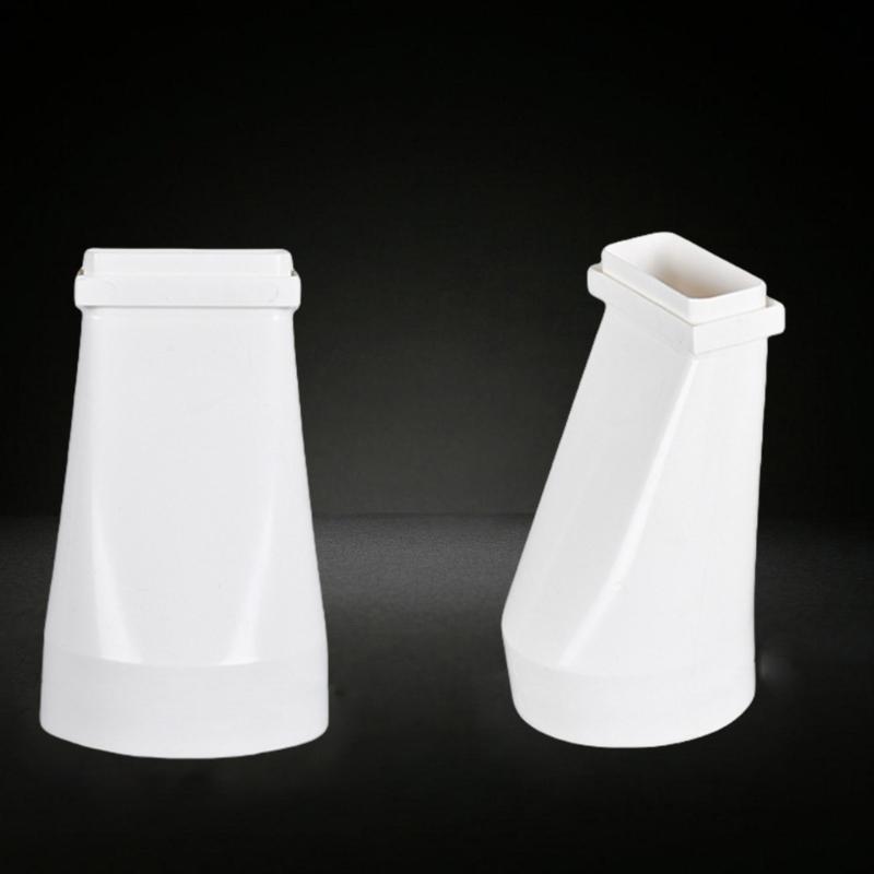 Ventilation Duct Converter Dryer Vents Hose Adapters Flat Plastic Ducting Adaptors To Round Converter Vents Accessory