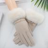 Warm Thickened Plush Open-Finger Cycling Gloves - Windproof, Coldproof Winter Wear