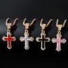 Unisex Kreuzanhänger Halskette mit Strassbesatz; Dekorative Pulloverkette; Hip-Hop-inspirierter Schmuck; Perfektes Geschenk