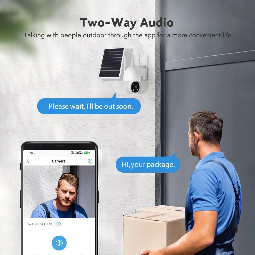 CamHiPro Solar-Powered PTZ Dome Camera: Low-Energy European & American Version