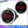 52mm Voltmeter Water Temp Gauge 150 Celsius Oil Temp Gauge Press 12V 24V Auto Volts Car Gauge 2" Volt Meters Trument Voltage