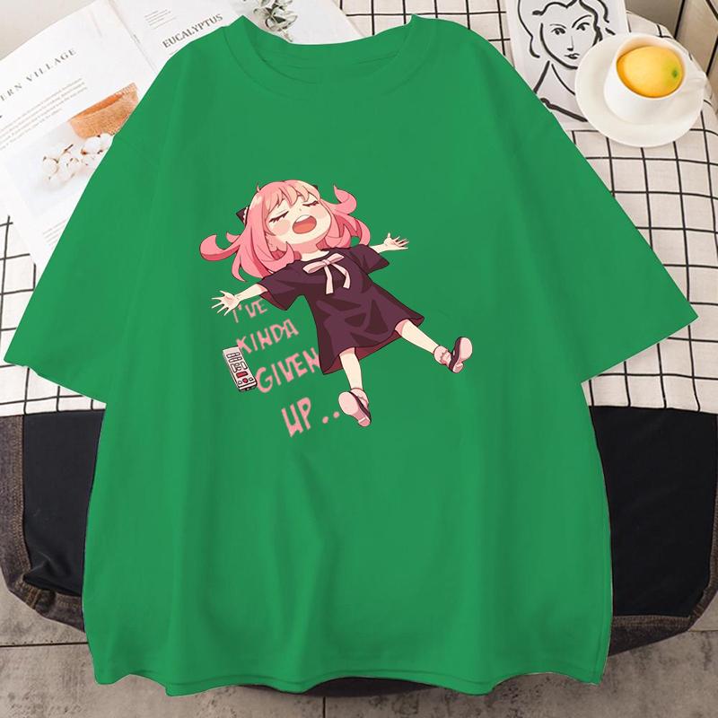 Funny Anime Anya Forger Printed T-shirts Fashion Women Men Summer Tee Shirt Unisex Casual Short Sleeve Round Neck Tops T-shirts