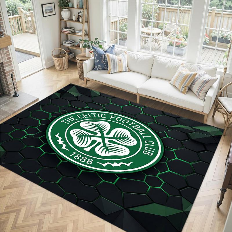 Tappeto in velluto di cristallo Design Celtic FC Accogliente Non?Tappeto Stampato Antiscivolo per Camera da Letto Soggiorno Ingresso