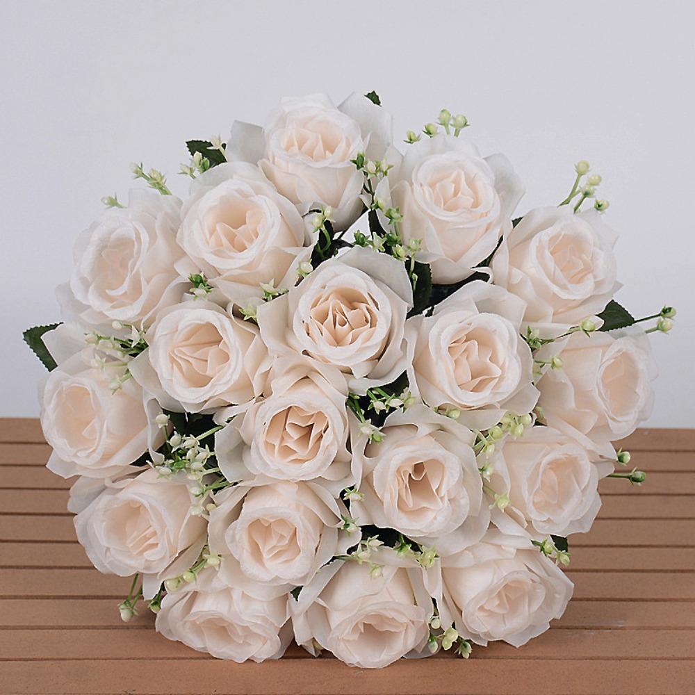 10 Färger Äkta Glad Blomma Mini Kristallgräs Bukett Ny Naturlig Simulerad Ros Hem Dekorativ