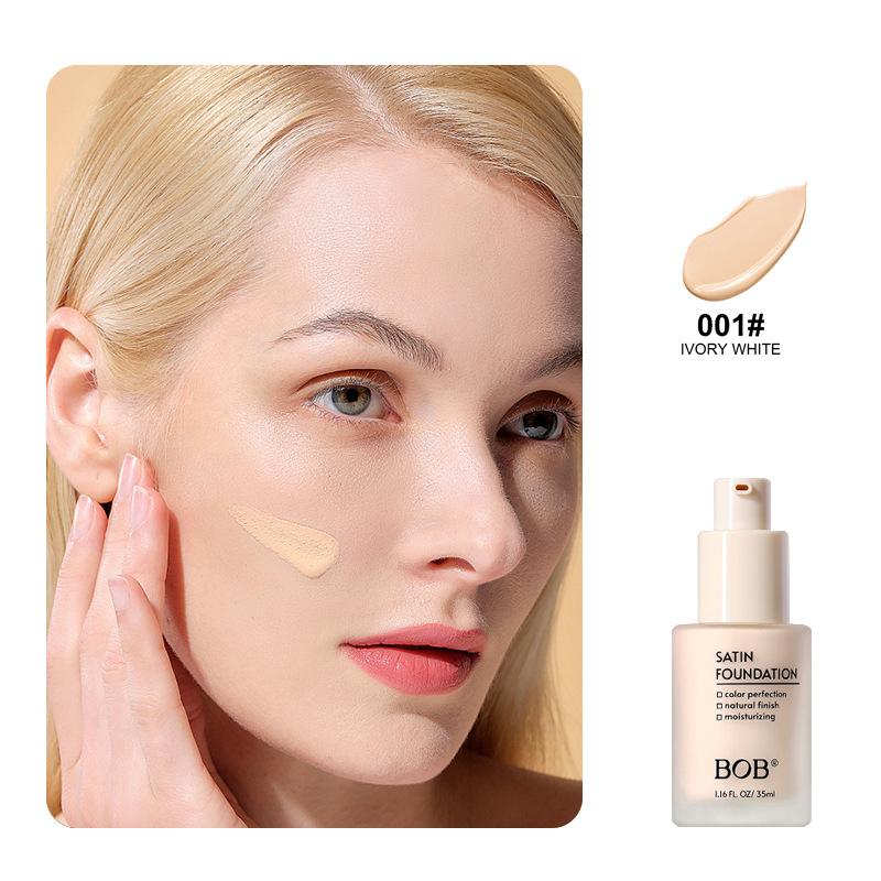 BOB Velvet Foundation Oil Control Concealer Moisturizing Moisturizing Light Skin Anti-rubbing No Makeup Foundation
