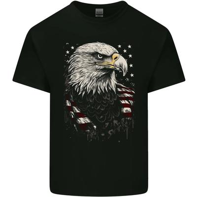 American Eagle With USA Flag Kids T-Shirt Childrens