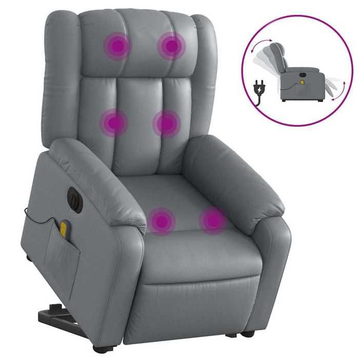VidaXL Fauteuil Inclinable de Massage Électrique, Chaise de Relaxation avec Dossier, Siège avec Accoudoirs Salon, Moderne, 3205288