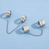 One-piece Geometric Chain Combination Ring Punk Style Openable One-piece Ring Index Finger Ring