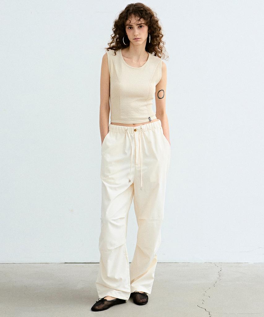Nigaennikol Minimal Parachute Pants_Cream