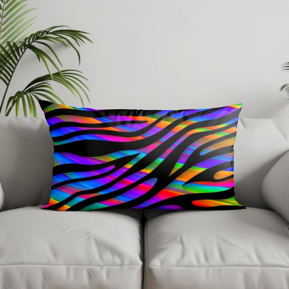 Home Decor Colorful Abstract Pattern Cushion Suitable For Sofa Bedroom Car Pillow Cover Cushion Rectangular Back Cushion