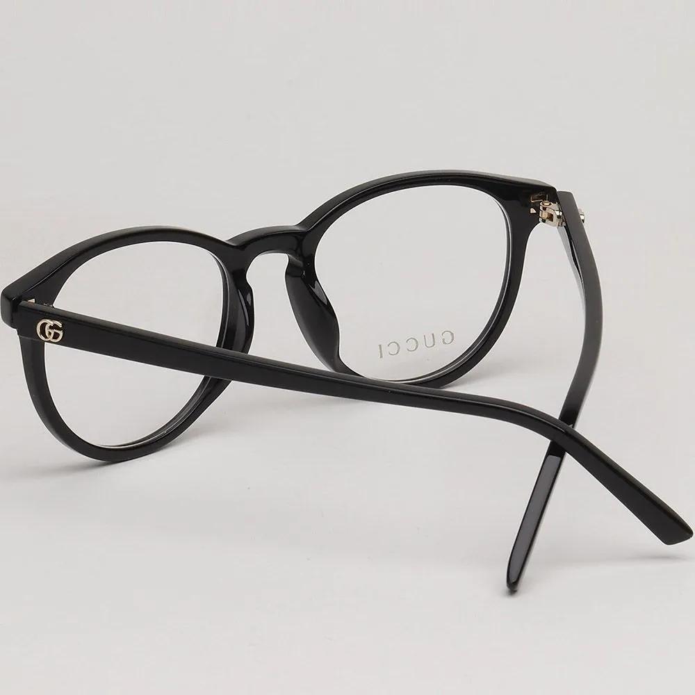 Gucci Eyeglass Frames GG2005OA 001 Round Horn-rimmed Glasses for Women and Men