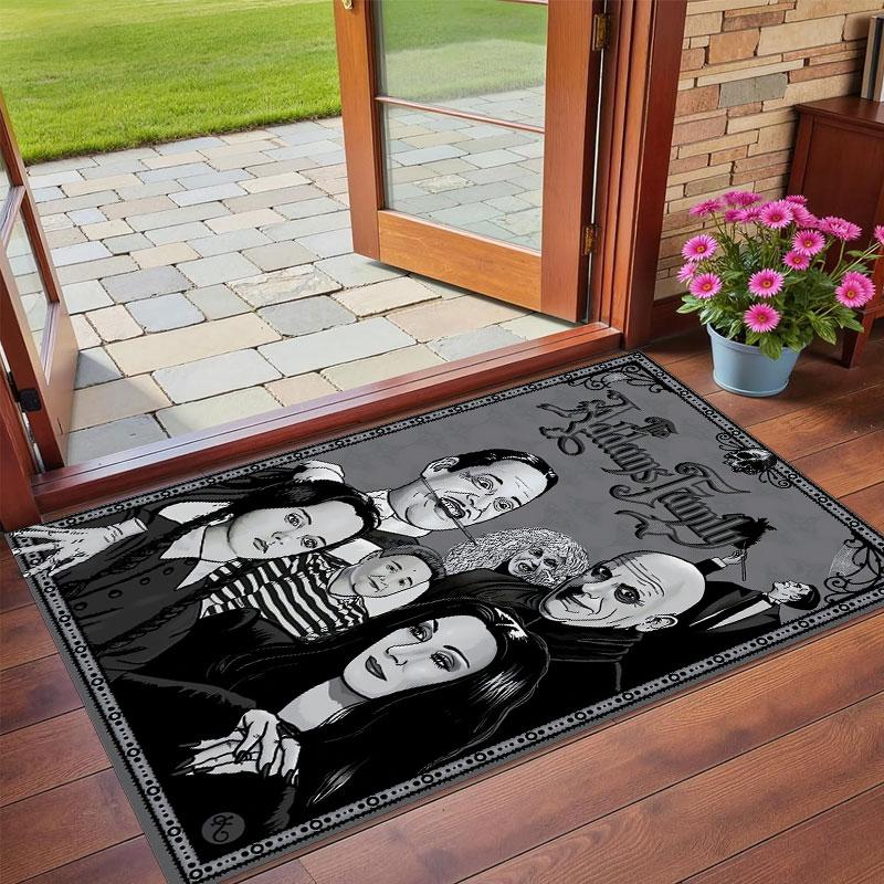 Crystal Velvet Rug Soft Non Slip Indoor Floor Mat Home DecorThe Addams Family
