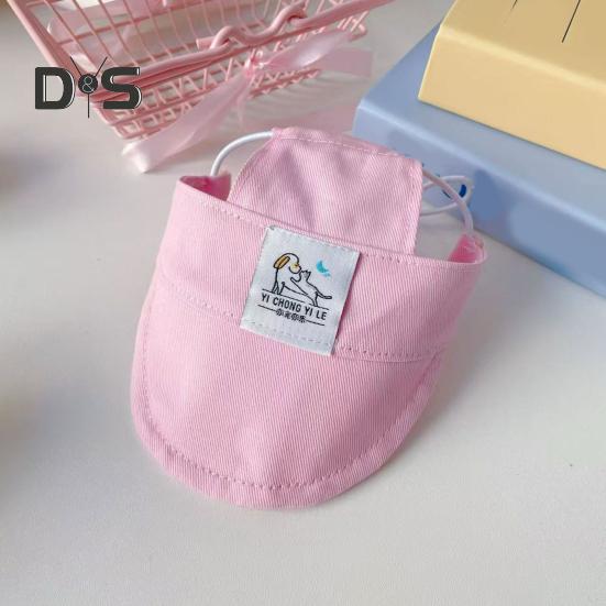 Haustier-Baseballkappe mit Ohrlöchern, verstellbarer Sonnenschutzhut für Hunde, Sommer-Schirmkappe für kleine und mittelgroße Hunde und Katzen