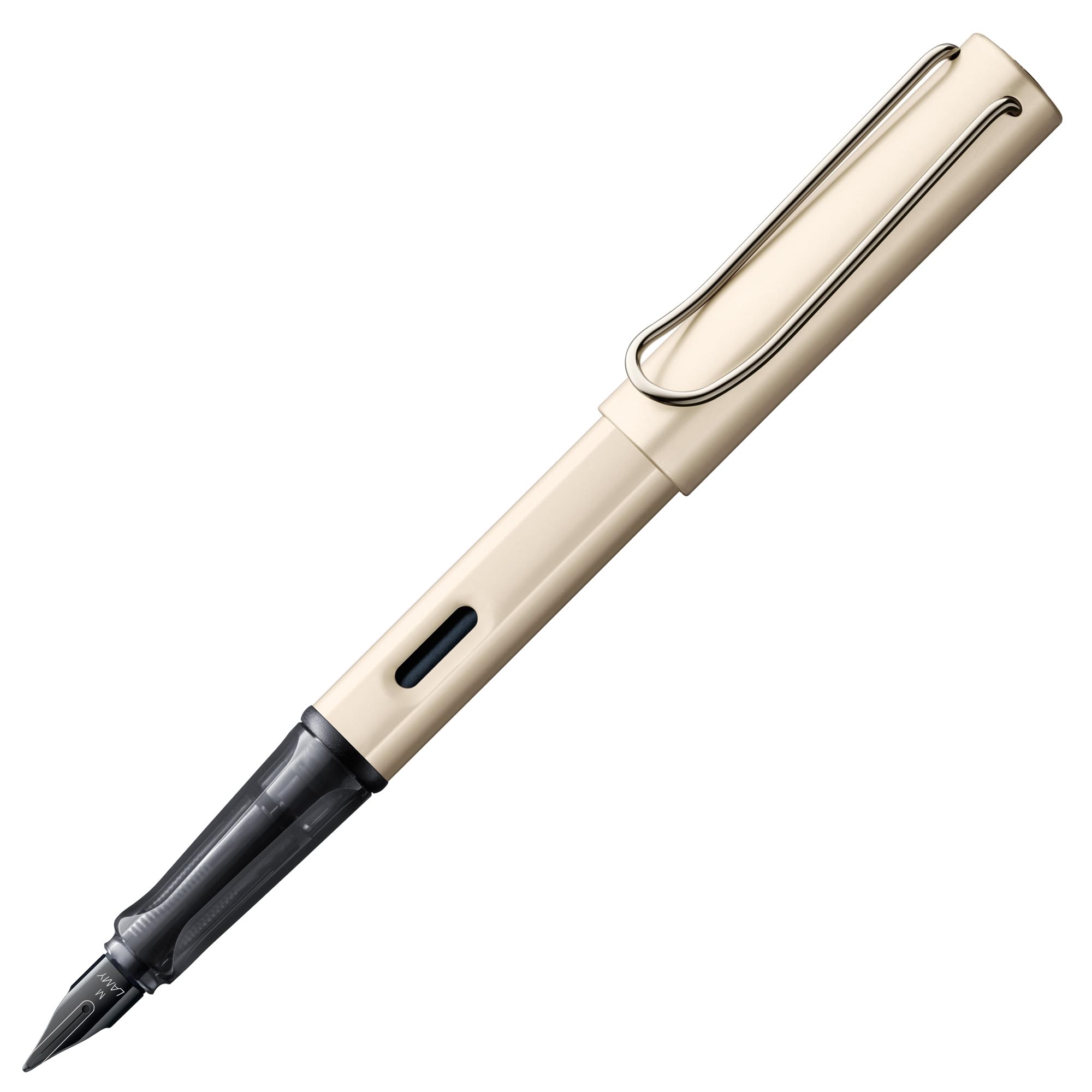 

LAMY Lx Palladium Fountain Pen Elegant Aluminum Body with Palladium Stainless Steel Clip Steel Fine Point Includes Blue Ink Cartridge - Finish, & Nib,