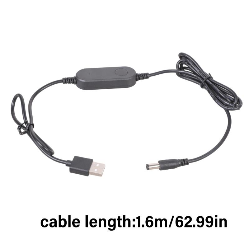 Cabluri Convertizoare Boost 12V 12W USB la Mufă 5.5x2.1mm Cu Comutatoare de Alimentare Textură Plastic Potrivit pentru Electronică