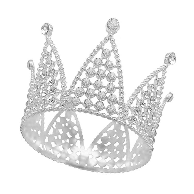 Children's Birthday Crown Tiara Baroque Alloy Ornament Full Circle Crown Cake Decoration