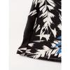 Women's High Waist A Line Midi Skirt with Tropical Floral Print Vacation Skirt Summer Casual Skirt for Women Elastic Waist