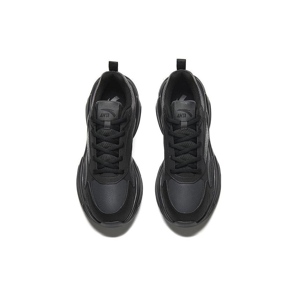 Anta Men Retro Casual Dad Shoes All Black 112348812-8