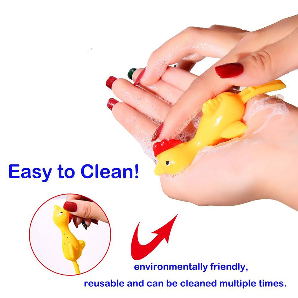 Creative Ejection Chicken Toy Light Rubber Finger Prank Flying Toy