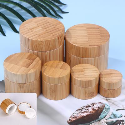 5-100G Pot Crème Bouteille Bambou Naturel Récipient Cosmétique Maquillage Vide Rechargeable Boîte de Rangement Bouteille