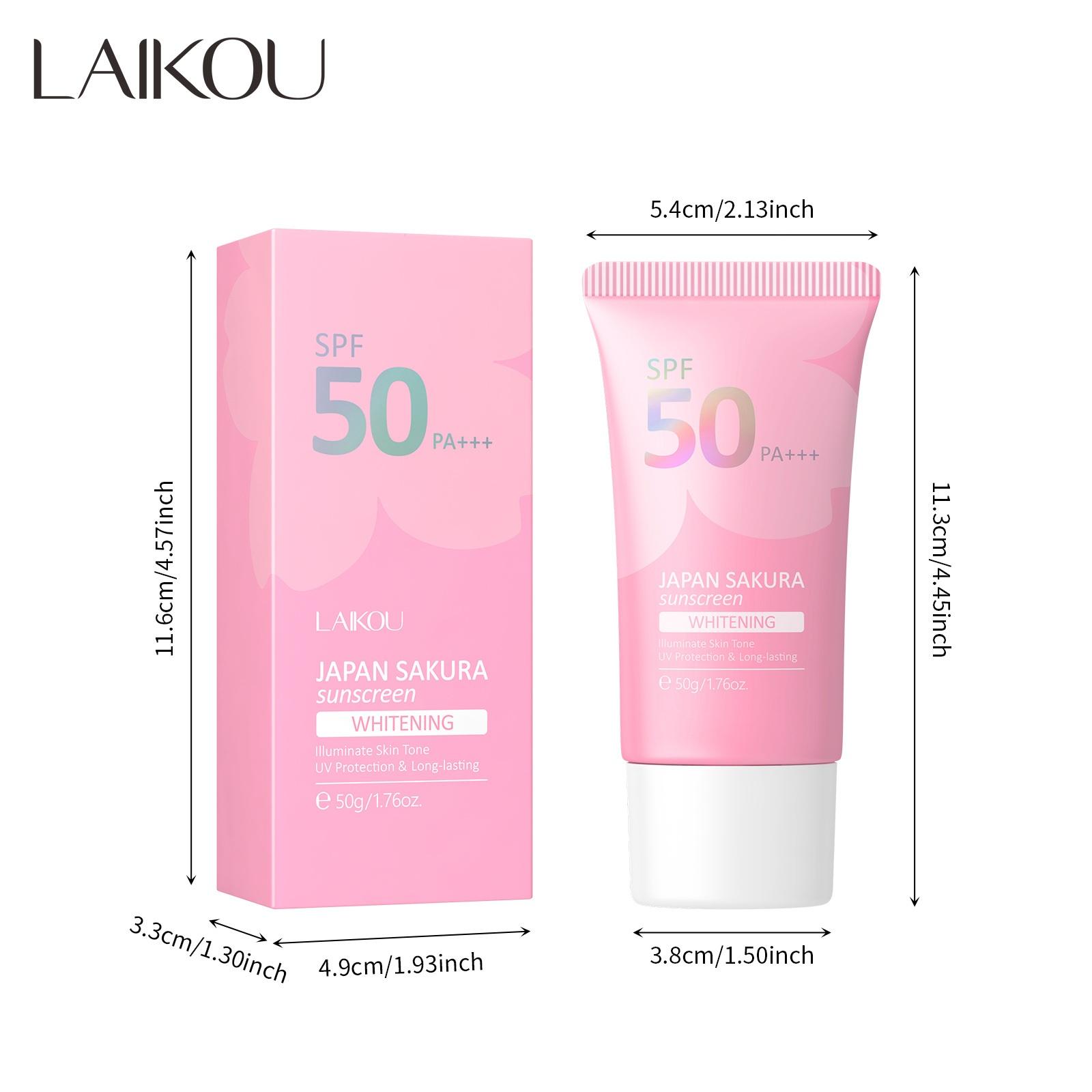

Солнцезащитный крем LAIKOU Sakura 50 г Средства по уходу за кожей 50g Whitening
