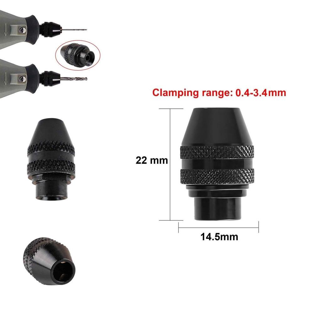 Universal Dremel 4486 Multipro Keyless Chuck Replacement Tool Black With Durable Metal
