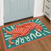 VIKAMA Retro Tiger Print Doormat Non Slip Washable Animal Pattern Floor Rug Indoor Entrance Mat Bohemian Style Home Decor