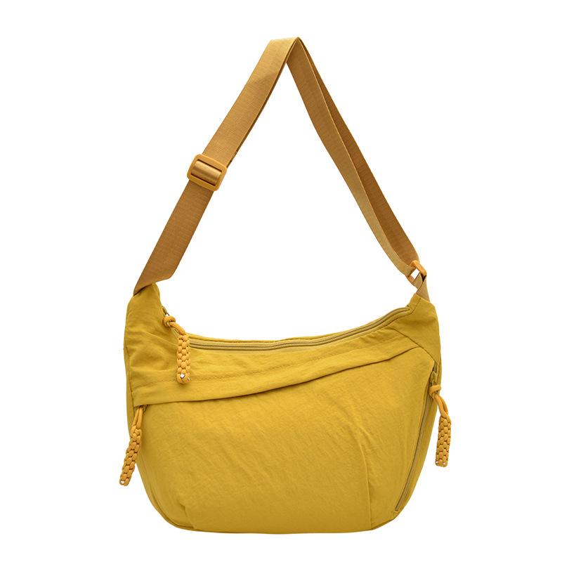 Borsa a tracolla da donna in nylon di grande capacità, borsa a spalla casual multifunzionale, borsa a sacchetto semplice per uso quotidiano, borsa per il pendolarismo