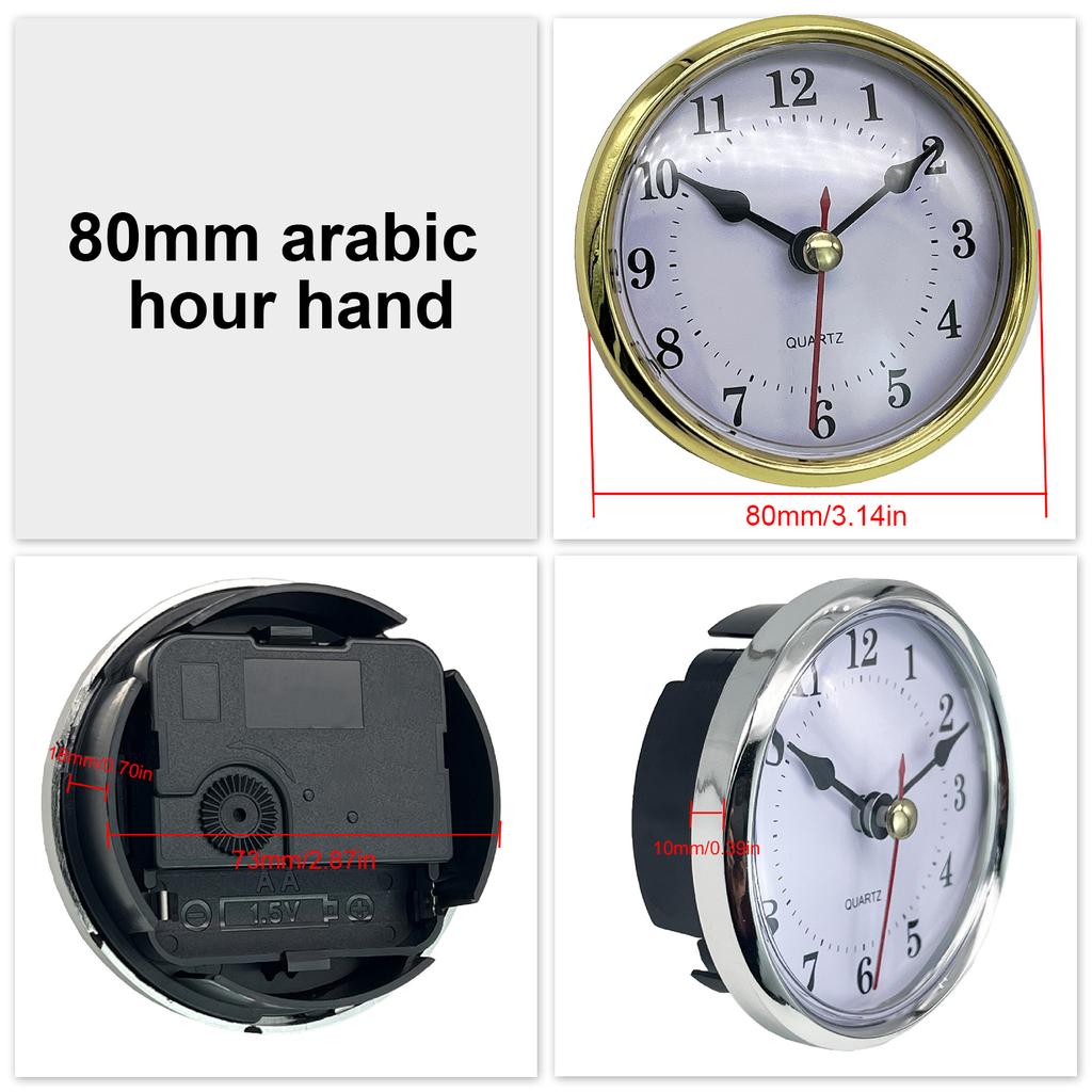 Transparent Skeleton Clock Inserts Arabic/Roman Numeral Silent Clock Gallbladder Quartzs Watch Head Clock Accessories